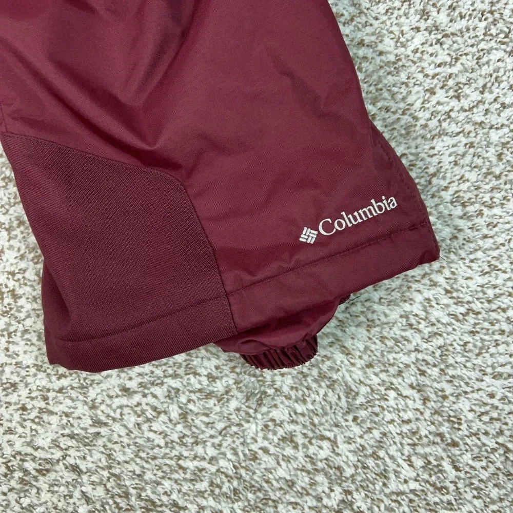 Columbia Pants Women Small Red Omni-Tech Omni-Heat Snow Pants Ski Winter Outdoor